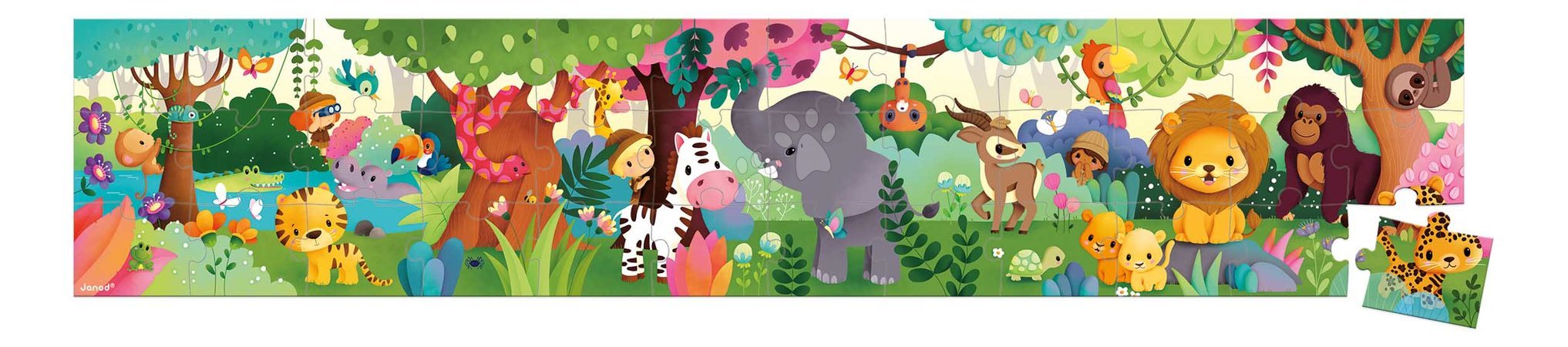 Progressive puzzles for kids - Puzzle in the Jungle Suitcase Janod
