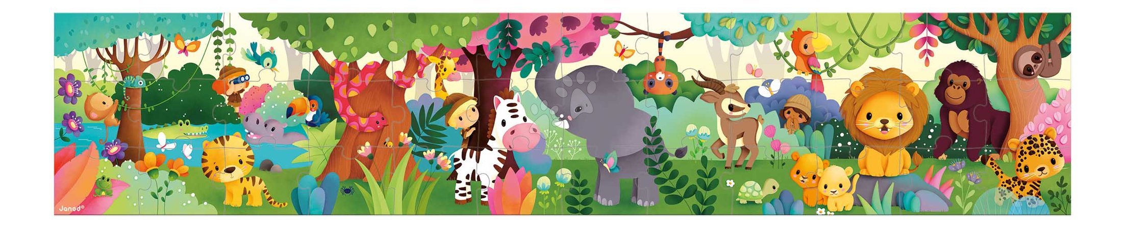 Progressive puzzles for kids - Puzzle in the Jungle Suitcase Janod_1