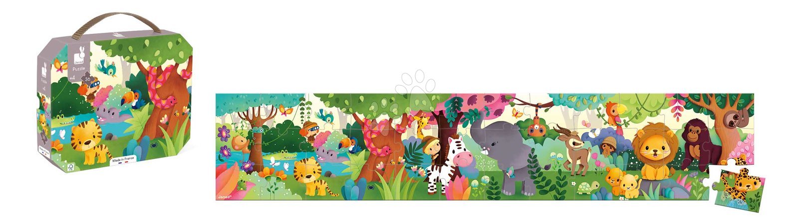 Progressive puzzles for kids - Puzzle in the Jungle Suitcase Janod - 2