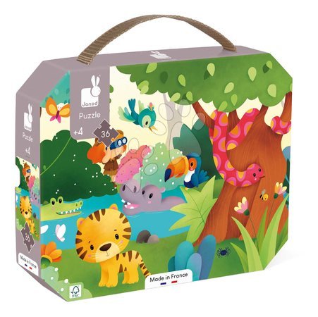 Progressive puzzles for kids - Puzzle in the Jungle Suitcase Janod - 3