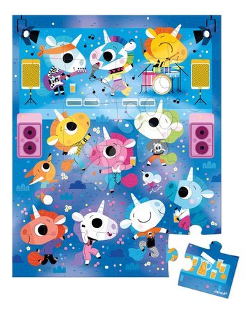 Jigsaw puzzles and games from manufacturer Janod | Page 2 - Puzzle in the suitcase Unicorn at the concert Janod