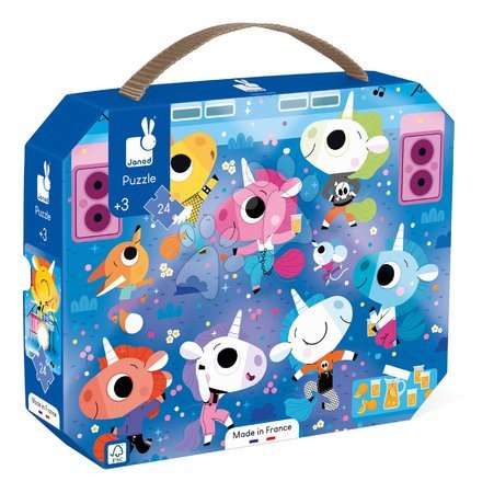 Kids' puzzles up to 100 pieces - Puzzle in the suitcase Unicorn at the concert Janod - 3