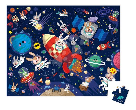 Jigsaw puzzles and games from manufacturer Janod | Page 2 - Puzzle in the suitcase Rocket in space Janod