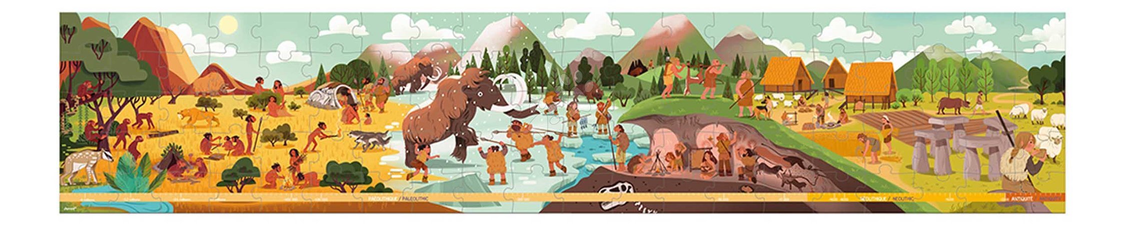 Kids' 100-300 piece puzzles - Puzzle in the suitcase Prehistoric Janod_1