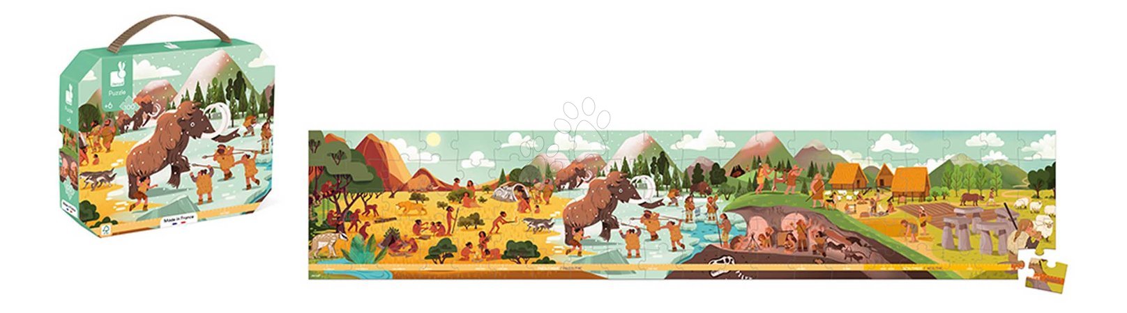 Kids' 100-300 piece puzzles - Puzzle in the suitcase Prehistoric Janod - 2