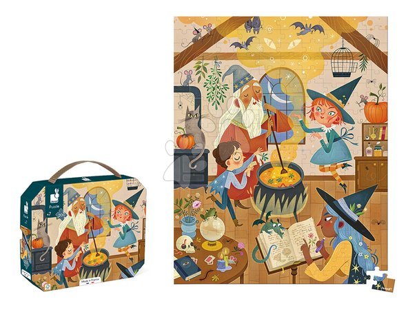 Kids' 100-300 piece puzzles - Puzzle in the suitcase Wizarding School Janod - 2