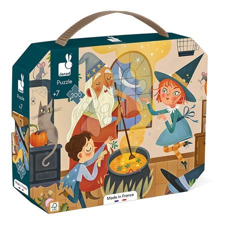 Kids' 100-300 piece puzzles - Puzzle in the suitcase Wizarding School Janod - 3
