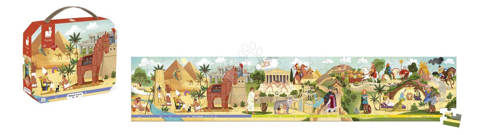 Kids' 100-300 piece puzzles - Puzzle in the suitcase Antiques and Mythology Janod - 3