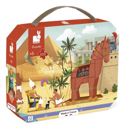 Kids' 100-300 piece puzzles - Puzzle in the suitcase Antiques and Mythology Janod - 4