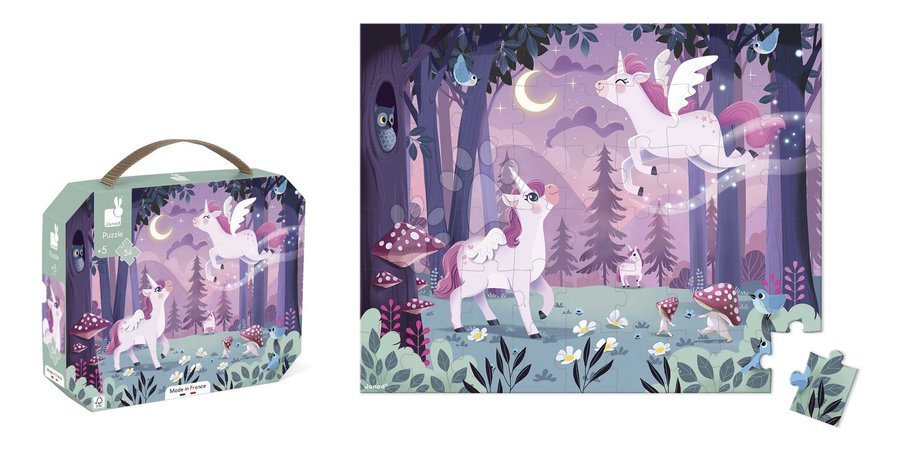 Kids' puzzles up to 100 pieces - Puzzle in the Unicorn Case Janod - 2