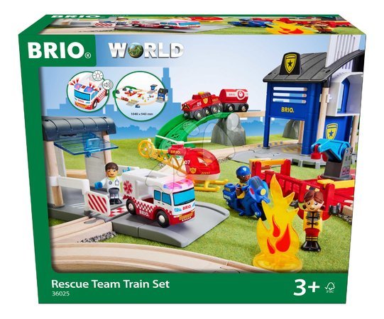 Holzeisenbahnen BRIO - Drevená vláčikodráha so záchranárským tímom Rescue Team Train Set BRIO_1