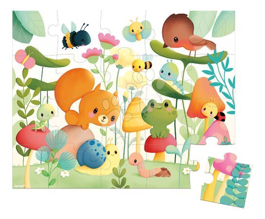 Jigsaw puzzles and games | Page 5 - Puzzle in the suitcase Garden Animals Janod