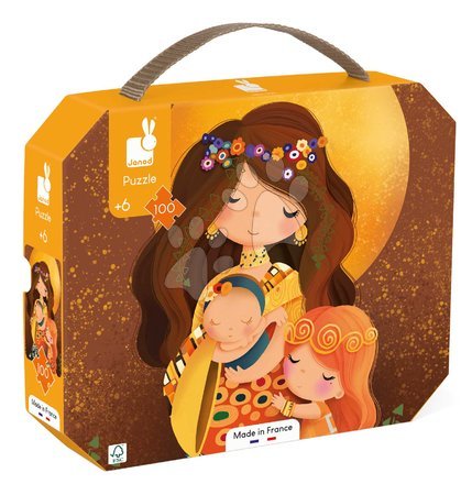 Kids' 100-300 piece puzzles - Puzzle in the suitcase Inspired by Klimt Janod_1