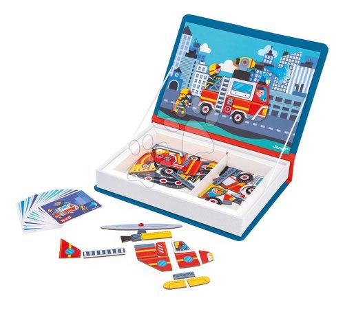 Magnets and magnetic toys - Magnetic Book Firefighters Magnetibook Janod