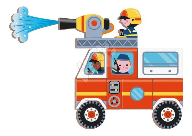 Magnets and magnetic toys - Magnetic Book Firefighters Magnetibook Janod - 3
