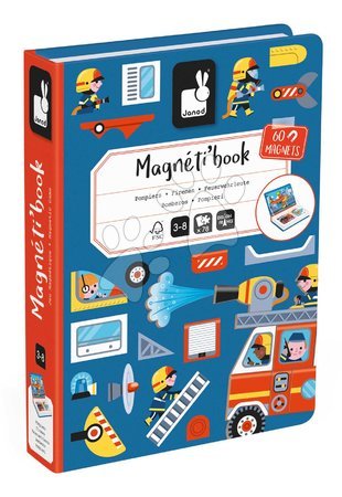 Magnets and magnetic toys - Magnetic Book Firefighters Magnetibook Janod - 6