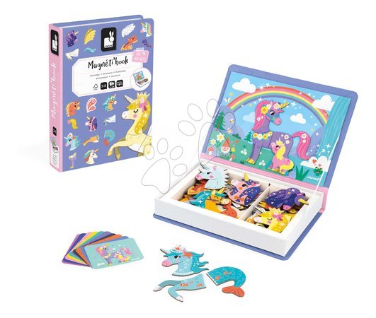 Magnets and magnetic toys - Magnetic Book Unicorn Magnetibook Janod - 5
