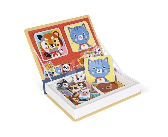 Magnets and magnetic toys - Magnetic Book Animals Mix & Match Magnetibook Janod_1