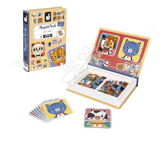 Magnets and magnetic toys - Magnetic Book Animals Mix & Match Magnetibook Janod - 4
