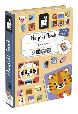 Magnets and magnetic toys - Magnetic Book Animals Mix & Match Magnetibook Janod - 5
