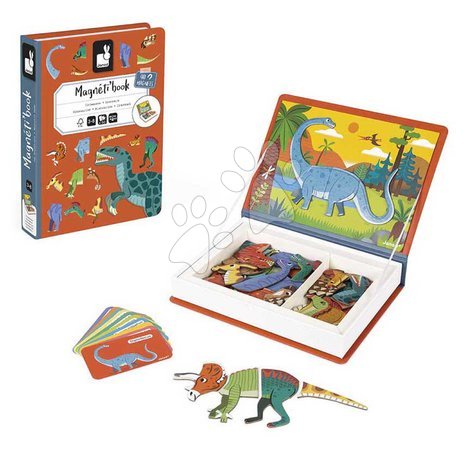 Magnets and magnetic toys - Magnetic Book Dinosaurs Magnetibook Janod - 4
