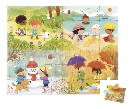 Jigsaw puzzles and games | Page 5 - Puzzle in the suitcase Four Seasons Janod