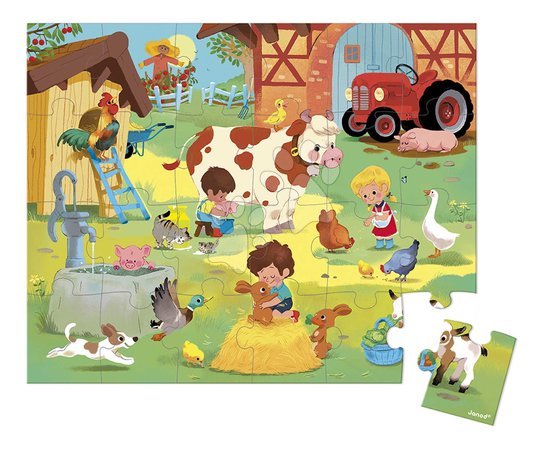 Jigsaw puzzles and games | Page 5 - Puzzle in the suitcase Day on the farm Janod