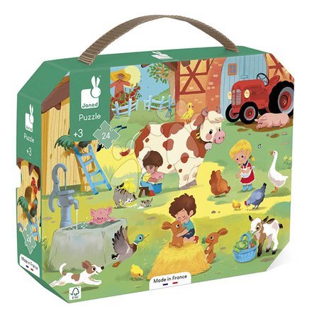 Jigsaw puzzles and games | Page 5 - Puzzle in the suitcase Day on the farm Janod_1