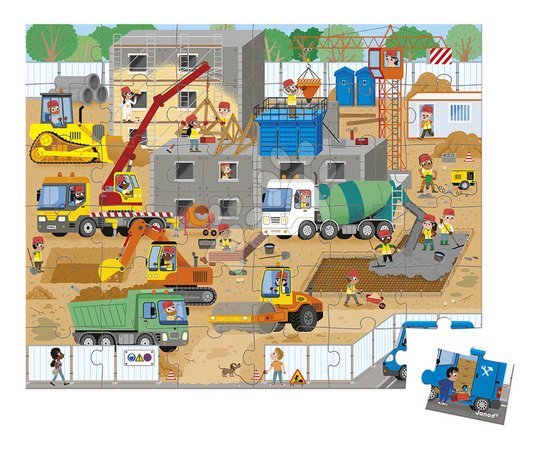 Jigsaw puzzles and games | Page 5 - Puzzle in the suitcase at the construction site Janod