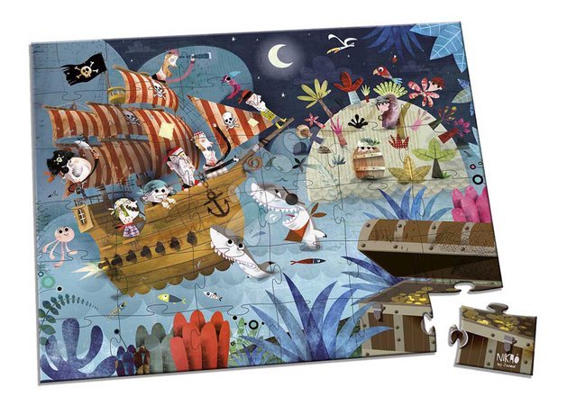 Jigsaw puzzles and games from manufacturer Janod - Puzzle in the treasure hunters' suitcase Janod_1