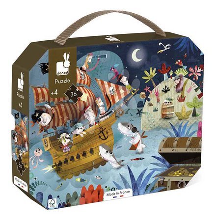 Kids' puzzles up to 100 pieces - Puzzle in the treasure hunters' suitcase Janod - 2