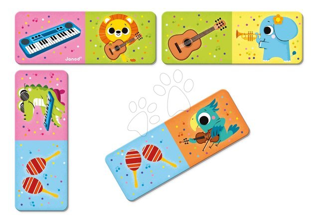Dominoes and lotto games - Board game for children Domino Musical Instruments Janod - 4