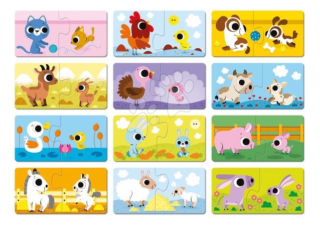 Matching games - Board game for children Duonimo Find the animal babies Janod_1
