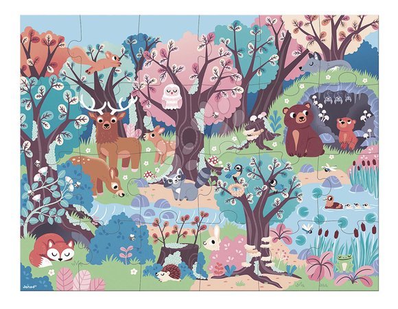 Jigsaw puzzles and games from manufacturer Janod - Glow in the Dark Puzzle Forest Janod_1