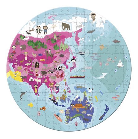 Kids' 100-300 piece puzzles - Puzzle in the suitcase Earth Globe Janod_1
