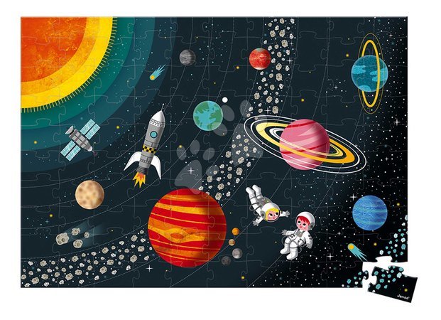 Kids' 100-300 piece puzzles - Educational Puzzle Solar System Janod