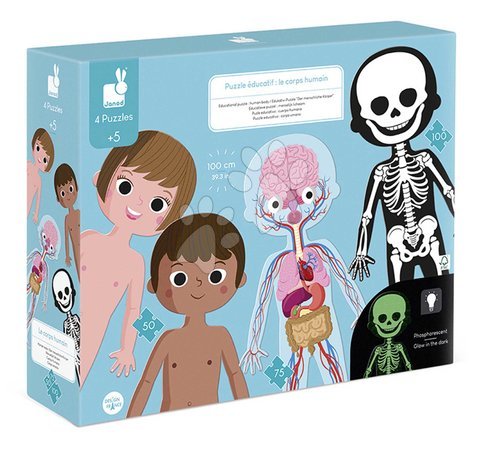 Progressive puzzles for kids - Educational Puzzle Human Body Janod - 8