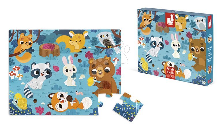 Kids' puzzles up to 100 pieces - Sensory puzzle Forest animals Tactile Puzzle Janod - 10