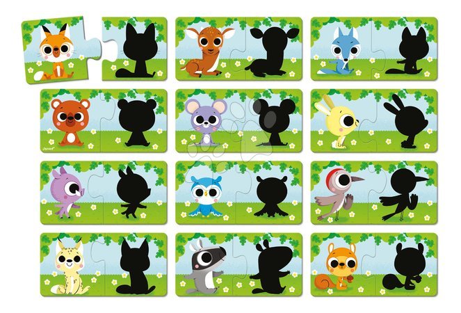 Matching games - Board game for children Duonimo Find the animal shadows Janod