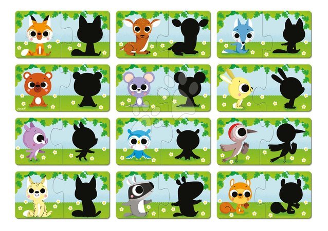 Matching games - Board game for children Duonimo Find the animal shadows Janod_1