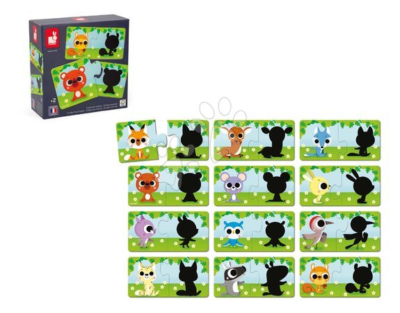 Matching games - Board game for children Duonimo Find the animal shadows Janod - 2