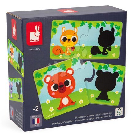 Matching games - Board game for children Duonimo Find the animal shadows Janod - 4