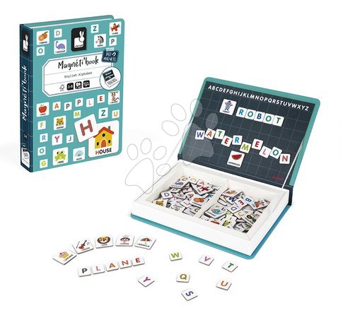 Magnets and magnetic toys - Magnetic Book English Alphabet Magnetibook Janod - 4