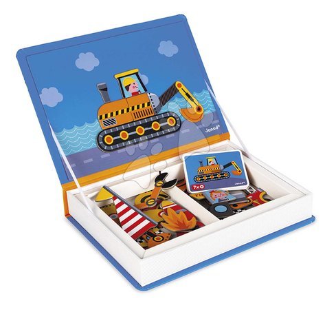 Magnets and magnetic toys - Magnetic Book Transportation Vehicles Magnetibook Janod_1