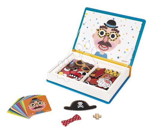 Magnets and magnetic toys - Magnetic book Fun Faces boys Magnetibook Janod