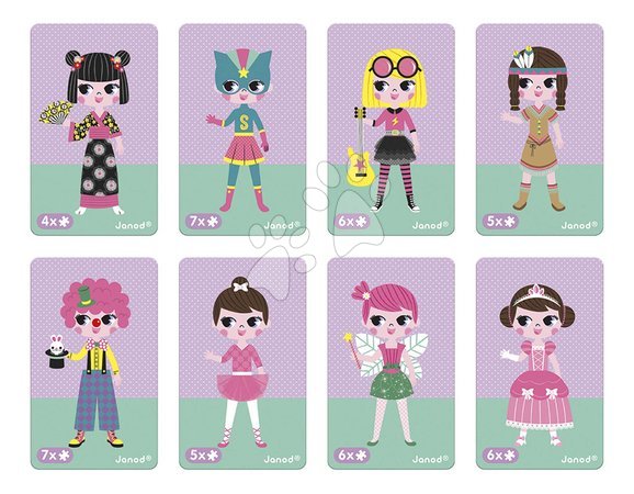 Magnets and magnetic toys - Magnetic book Dressing up girls Magnetibook Janod - 4