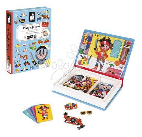 Magnets and magnetic toys - Magnetic book Dressing boys Magnetibook Janod - 5