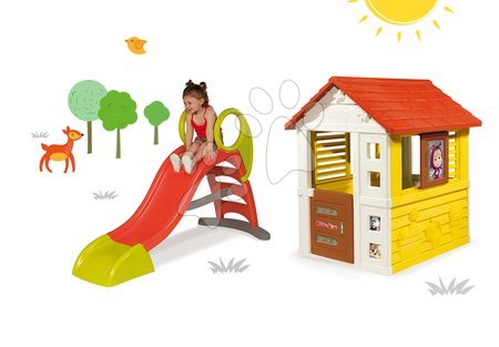 Domečky se skluzavkou - Set domeček Máša a medvěd Pretty Smoby - 4