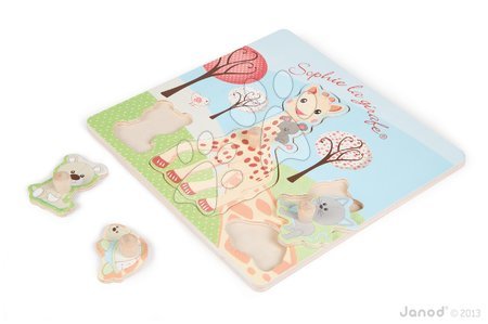 Puzzle pro nejmenší - Puzzle vkládačka Sophie The Giraffe Janod - 4