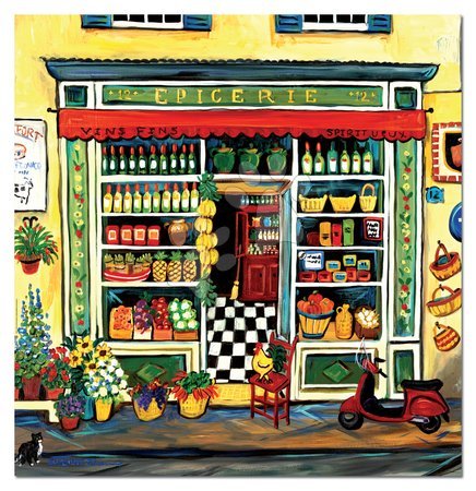 Puzzle 1000 dílků - Puzzle Grocery Shop, Suzanne Etienne Educa - 1